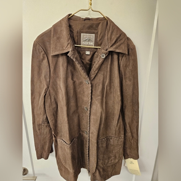 NWT - Pacific Trail Dark Brown Suede Jacket - Size 1X - Picture 1 of 9